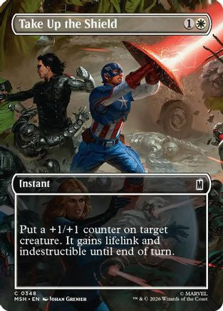 Take Up the Shield (Borderless) (MSH-348) (Foil)