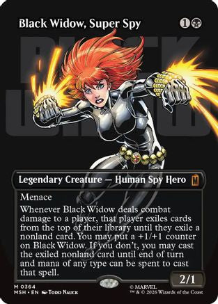 Black Widow, Super Spy (Borderless) (0364) (MSH-364) (Foil)