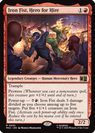 Iron Fist, Hero for Hire (MSC-692)
