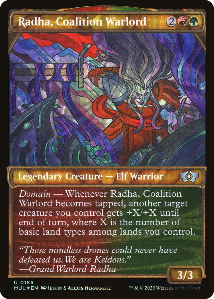 Radha, Coalition Warlord (MUL-185) (Showcase) (Halo Foil)
