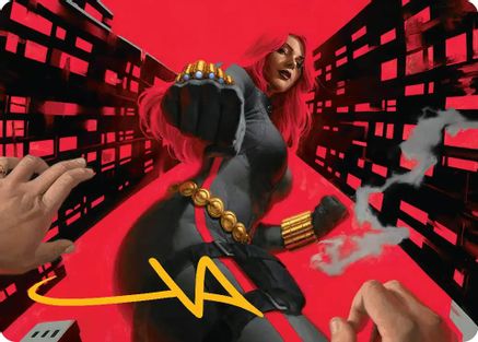 Black Widow, Deadly Hunter Art Card (Gold-Stamped Signature) (AAMSH-042)