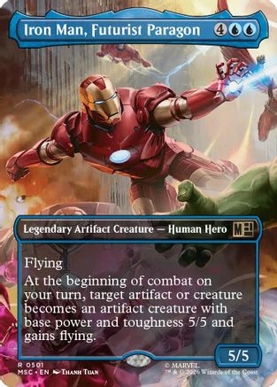 Iron Man, Futurist Paragon (Borderless) (MSC-501) (Foil)