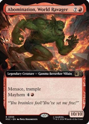 Abomination, World Ravager (Extended Art) (MSC-355)