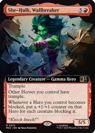 She-Hulk, Wallbreaker (Extended Art) (MSC-372) (Foil)