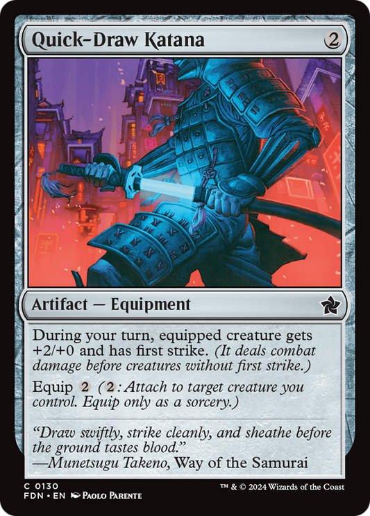 Quick-Draw Katana (FDN-130) (Foil)