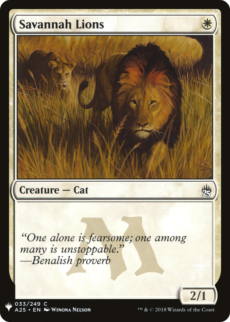 Savannah Lions (LIST-A25-33)