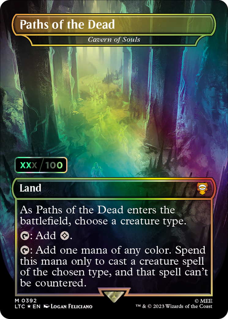 Paths of the Dead / Cavern of Souls (LTC-392) (Borderless) (Foil) (Serialized)