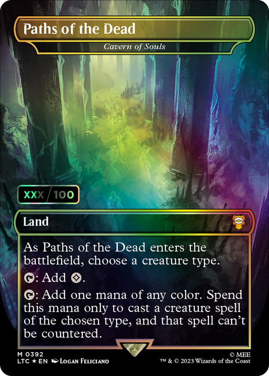Paths of the Dead / Cavern of Souls (LTC-392) (Borderless) (Foil) (Serialized)