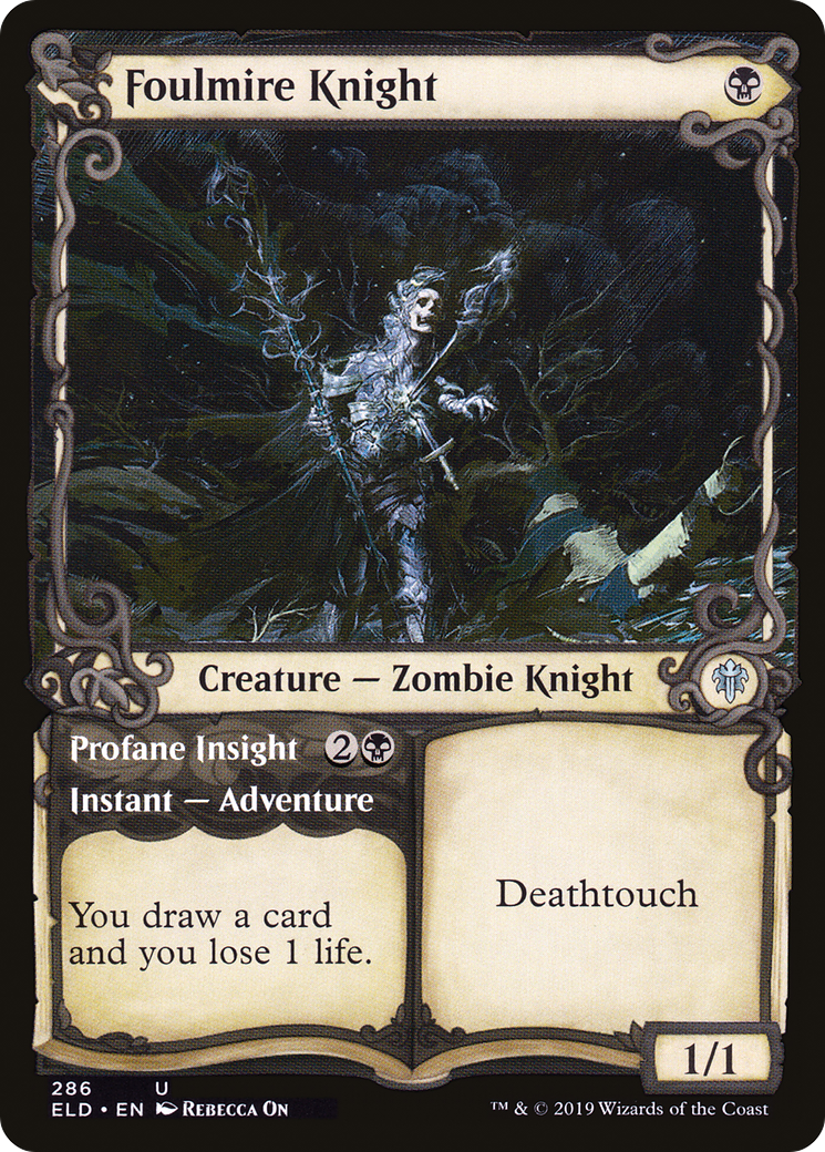 Foulmire Knight // Profane Insight (ELD-286) (Showcase) (Foil)