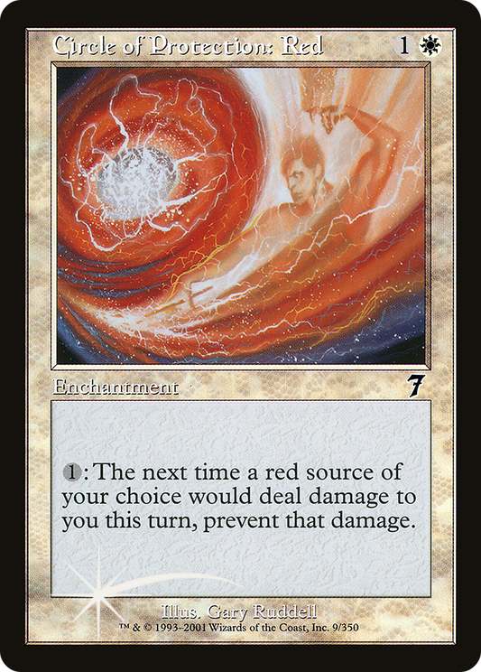 Circle of Protection: Red (7ED-09★) (Foil)