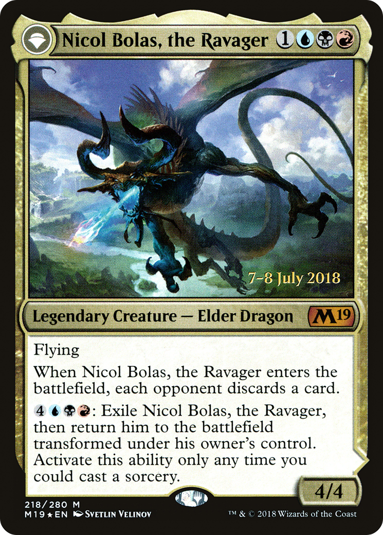 Nicol Bolas, the Ravager // Nicol Bolas, the Arisen (PRE-218S) (Foil)