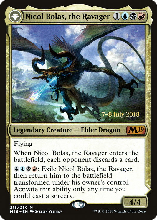 Nicol Bolas, the Ravager // Nicol Bolas, the Arisen (PRE-218S) (Foil)