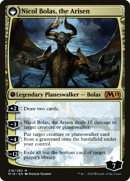 Nicol Bolas, the Ravager // Nicol Bolas, the Arisen (PRE-218S) (Foil)