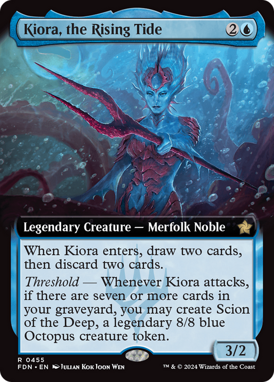 Kiora, the Rising Tide (FDN-455) (Extended Art) (Foil)