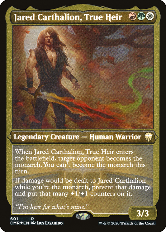 Jared Carthalion, True Heir (CMR-601) (Etched Foil)