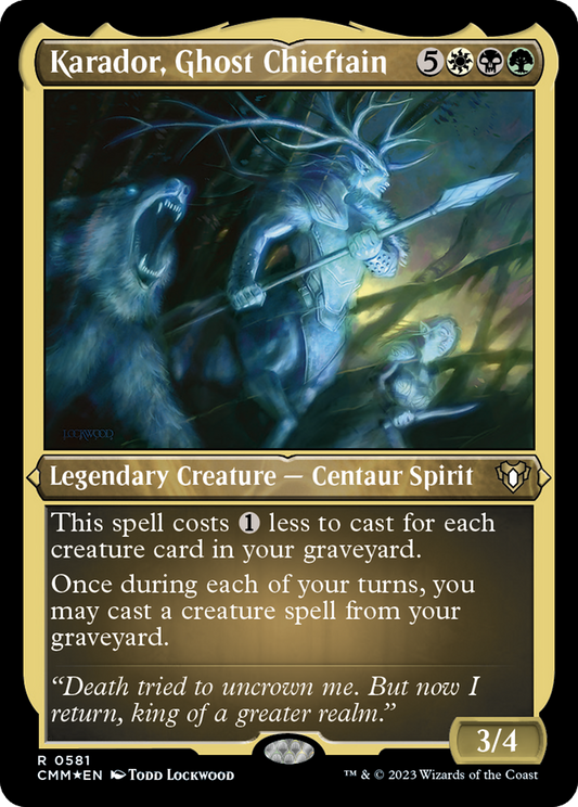 Karador, Ghost Chieftain (CMM-581) (Etched Foil)
