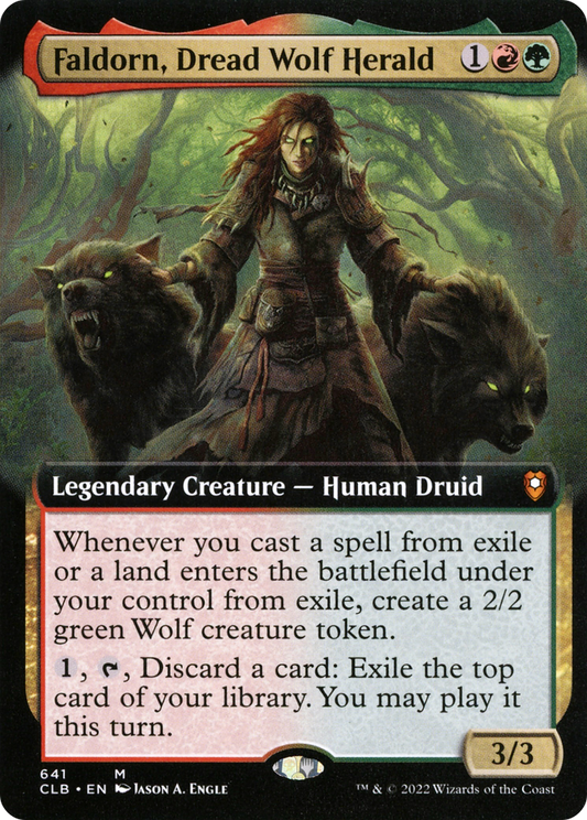 Faldorn, Dread Wolf Herald (CLB-641) (Extended Art) (Foil)