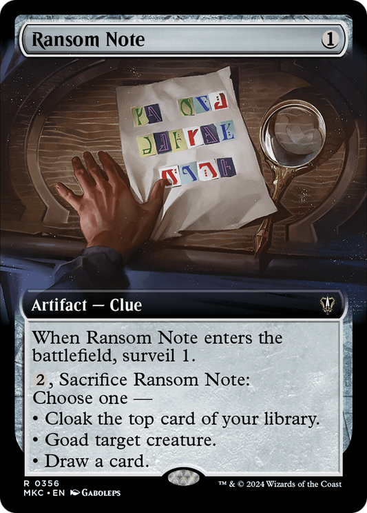 Ransom Note (MKC-356) (Extended Art)