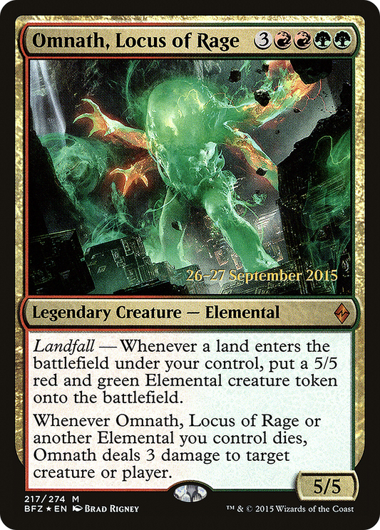 Omnath, Locus of Rage (PRE-217S) (Foil)