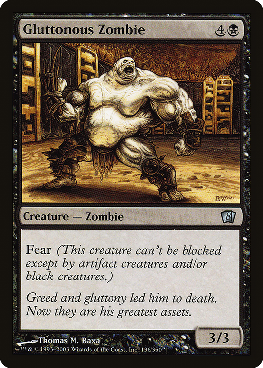 Gluttonous Zombie (8ED-136★) (Foil)