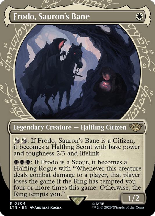 Frodo, Sauron's Bane (LTR-304) (Showcase) (Borderless) (Foil)