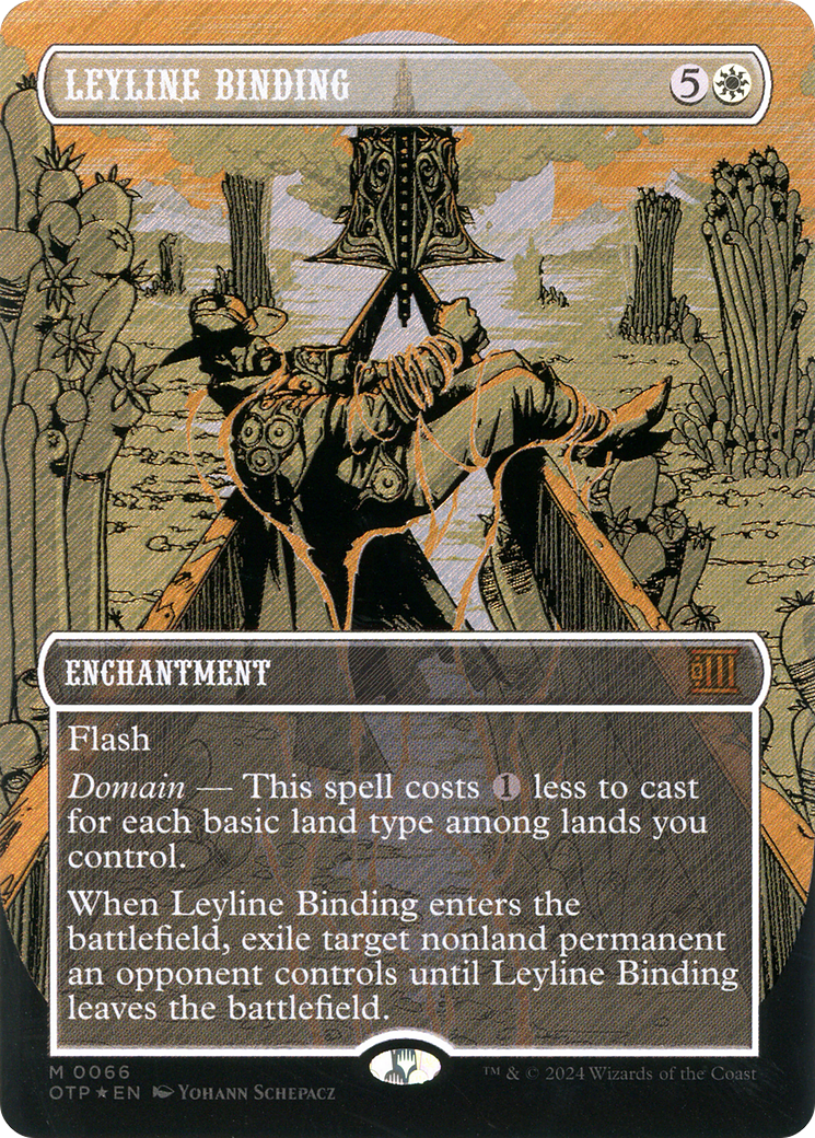 Leyline Binding (OTP-066) (Extended Art) (Borderless) (Textured Foil)