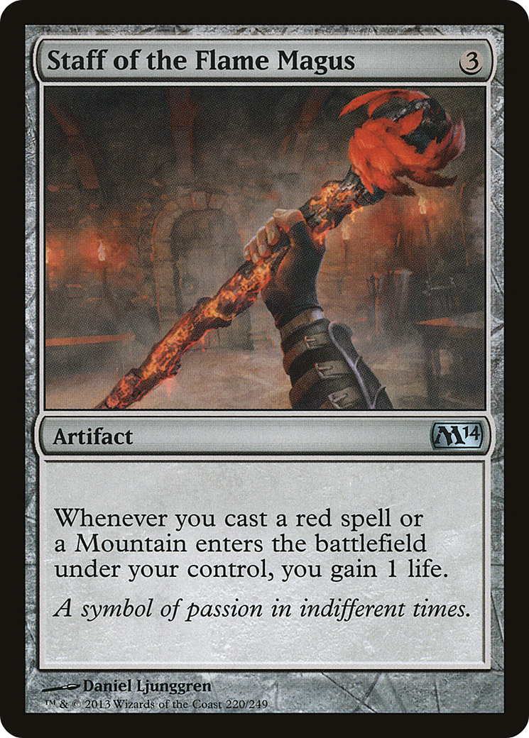 Staff of the Flame Magus (M14-220) (Foil)
