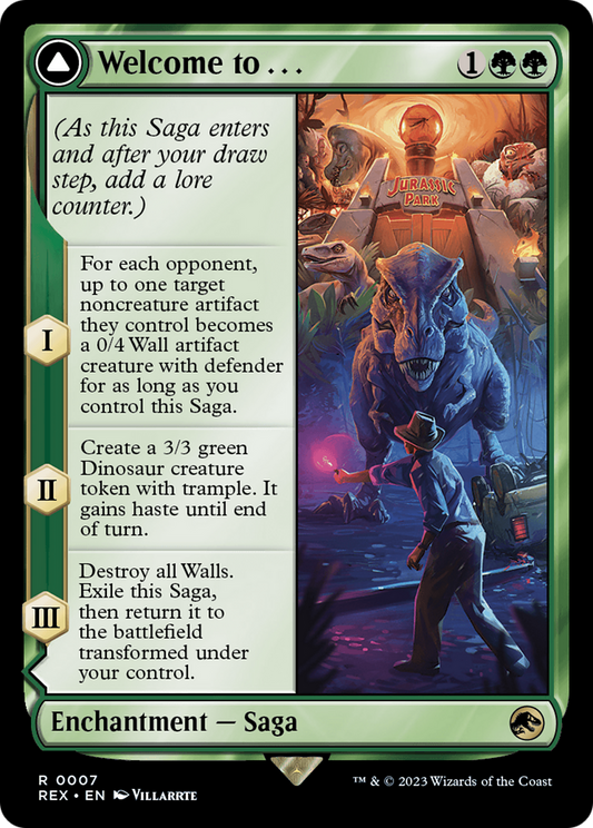 Welcome to . . . // Jurassic Park (REX-007) (Borderless) (Foil)