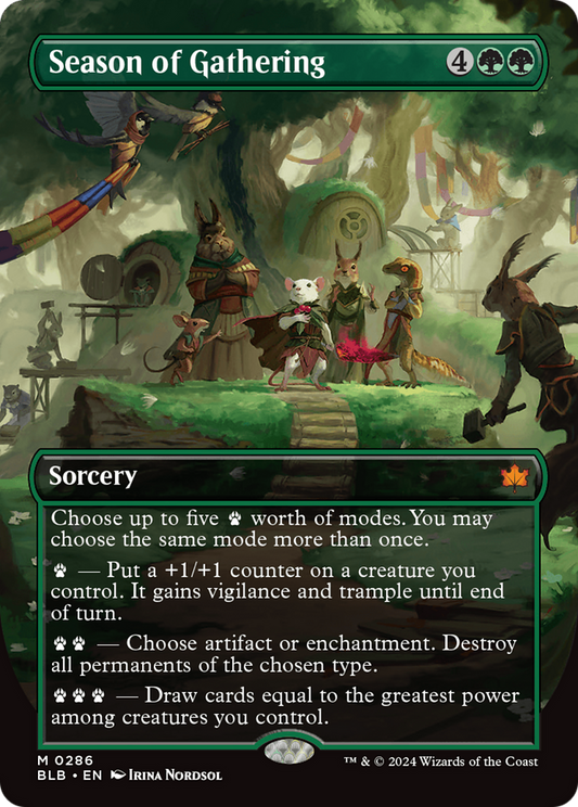 Season of Gathering (BLB-286) (Showcase) (Borderless) (Foil)