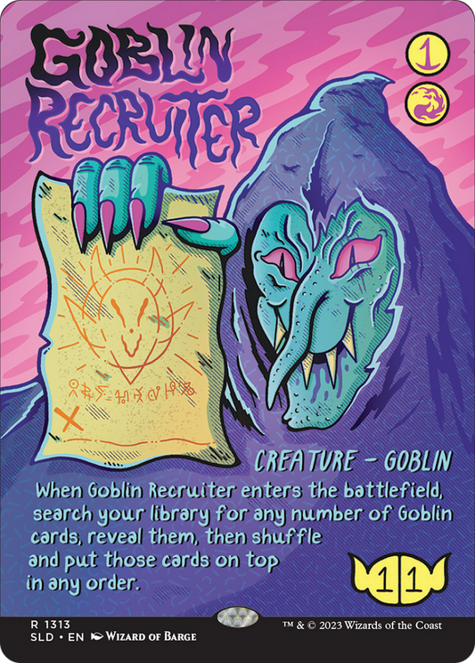 Goblin Recruiter (SLD-1313) (Borderless)
