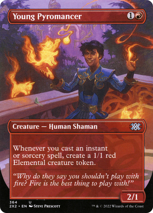 Young Pyromancer (2X2-364) (Borderless) (Foil)