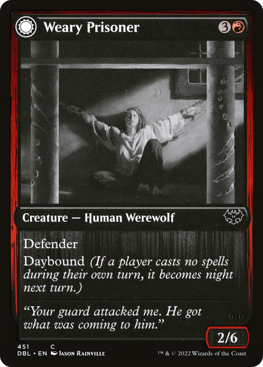 Weary Prisoner // Wrathful Jailbreaker (DBL-451) (Foil)