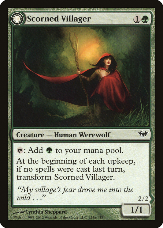 Scorned Villager // Moonscarred Werewolf (DKA-125) (Foil)