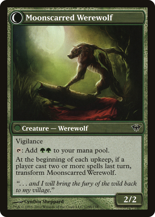 Scorned Villager // Moonscarred Werewolf (DKA-125) (Foil)