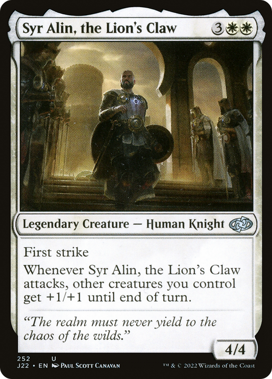 Syr Alin, the Lion's Claw (J22-252)