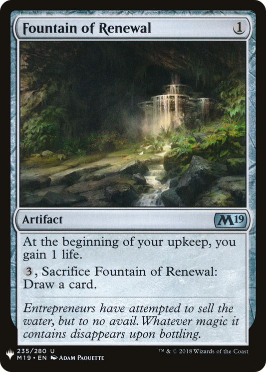 Fountain of Renewal (LIST-M19-235)
