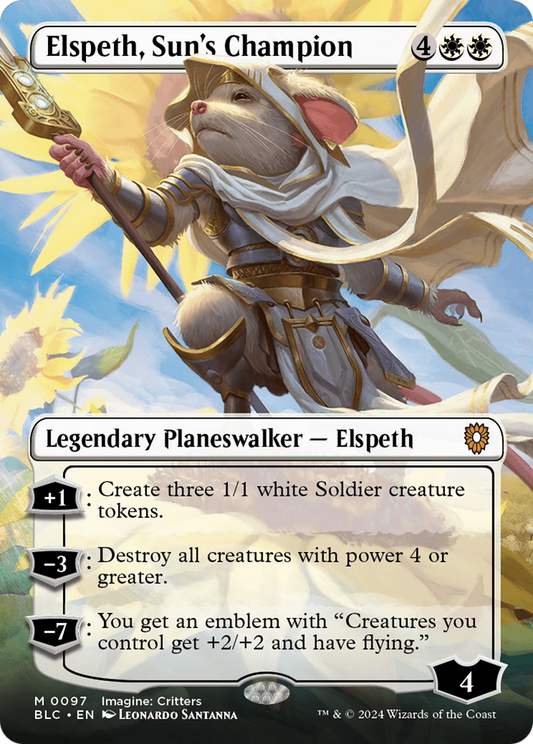 Elspeth, Sun's Champion (BLC-097) (Borderless) (Foil)