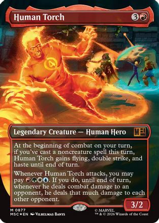 Human Torch (Borderless) (Surge Foil) (MSC-877)