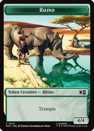 Rhino (013) // Beast (011) Double-Sided Token (MSC-13 // 11)