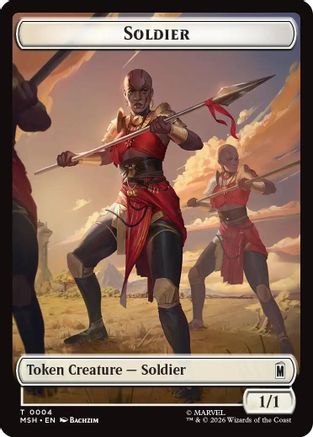 Soldier // Insect Double-Sided Token (MSH-004/012) (Foil)