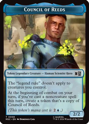 Council of Reeds (008) // Merfolk (006) Double-Sided Token (MSC-8 // 6)