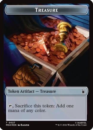 Treasure (027) // Construct (030) Double-Sided Token (Surge Foil) (MSC-27 // 30)