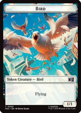 Bird // Rhino Double-Sided Token (MSC-5 // 13) (Foil)