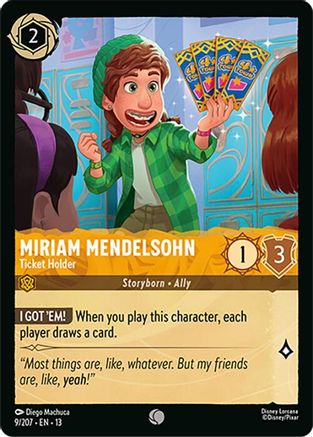 Miriam Mendelsohn - Ticket Holder (13-009)