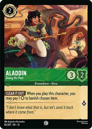 Aladdin - Doing His Part (13-085) (Cold Foil)
