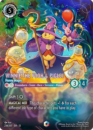 Winnie the Pooh & Piglet - Hunny Mages (Enchanted) (13-234) (Holofoil)