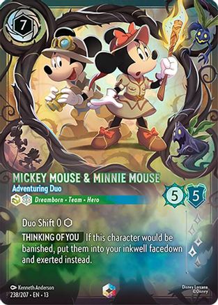 Mickey Mouse & Minnie Mouse - Adventuring Duo (Enchanted) (13-238) (Holofoil)