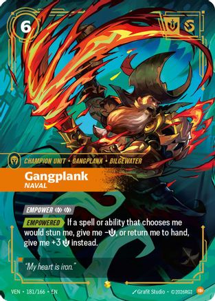 Gangplank, Naval (Overnumbered) (VEN-181) (Foil)