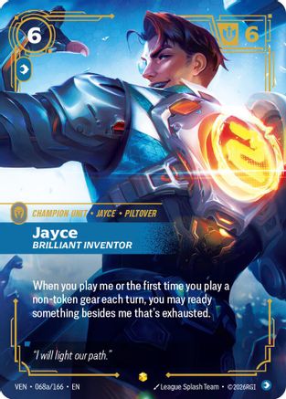 Jayce, Brilliant Inventor (Alternate Art) (VEN-068a) (Foil)