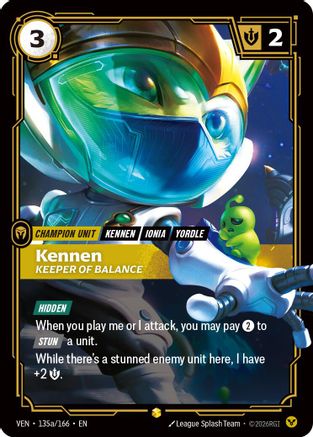 Kennen, Keeper of Balance (Alternate Art) (VEN-135a) (Foil)
